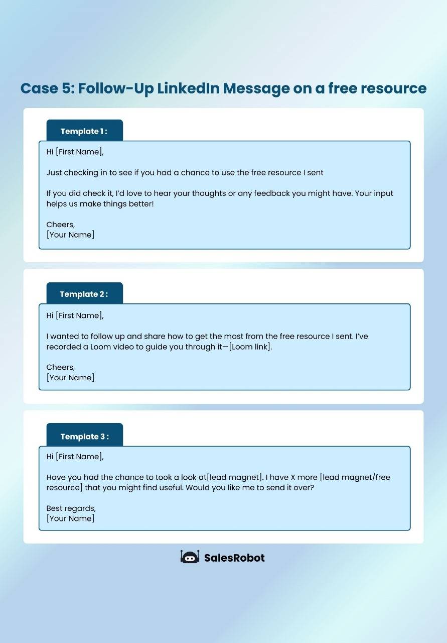 Follow up template