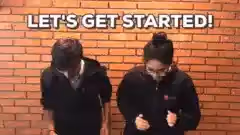Two people excited to begin something new.