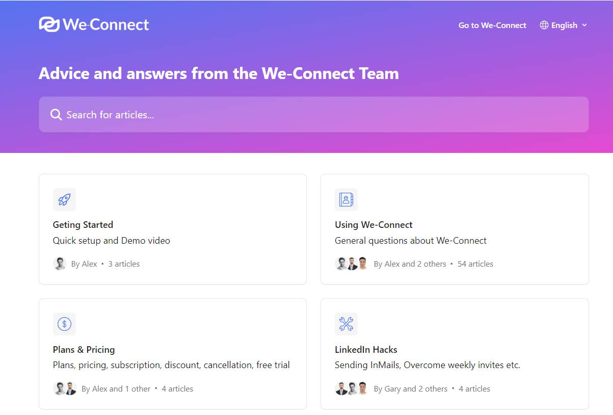 We-Connect support library