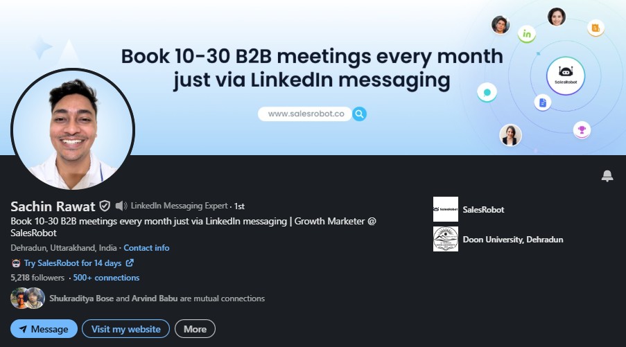 Well crafted LinkedIn profile