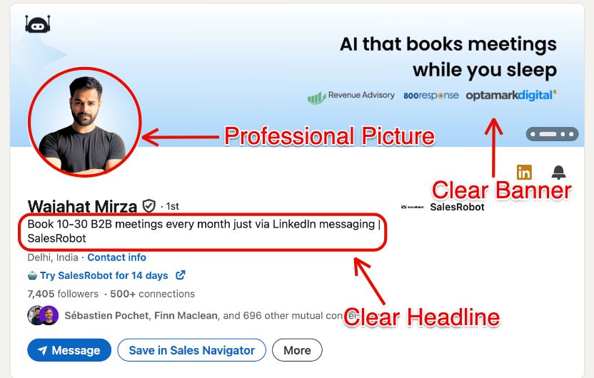 A well-optimized LinkedIn profile.