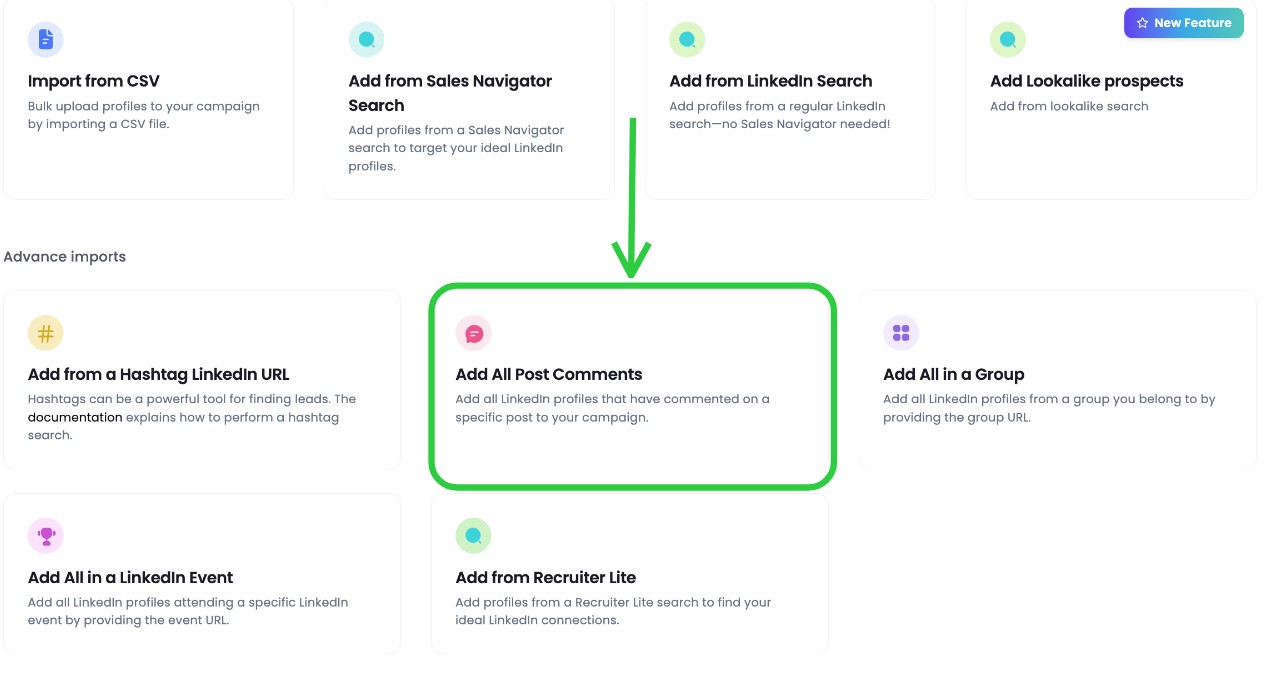 Add All Post Comments Campaign on SalesRobot