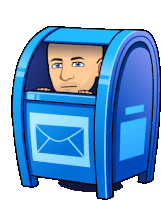 Man in a mailbox