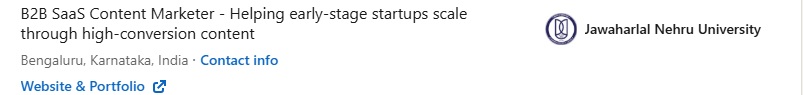 Image of linkedin headline