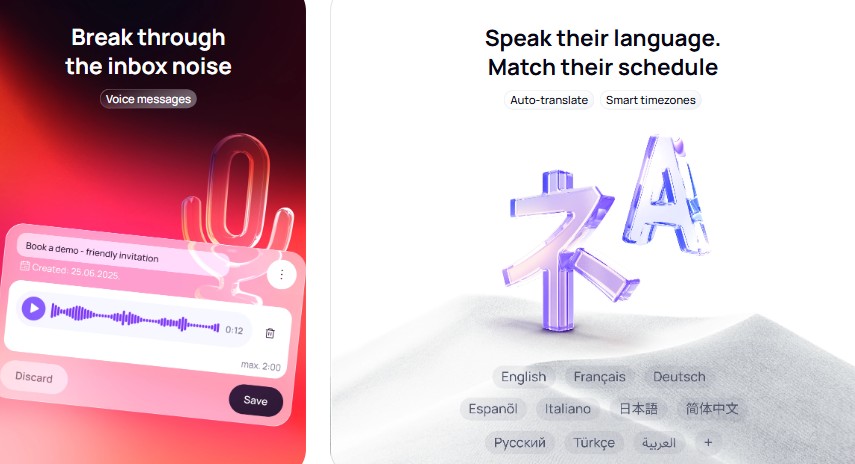 Voice messages and auto-translate features