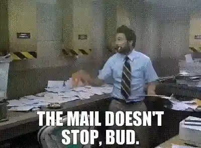 Gif of the mail doesn’t stop