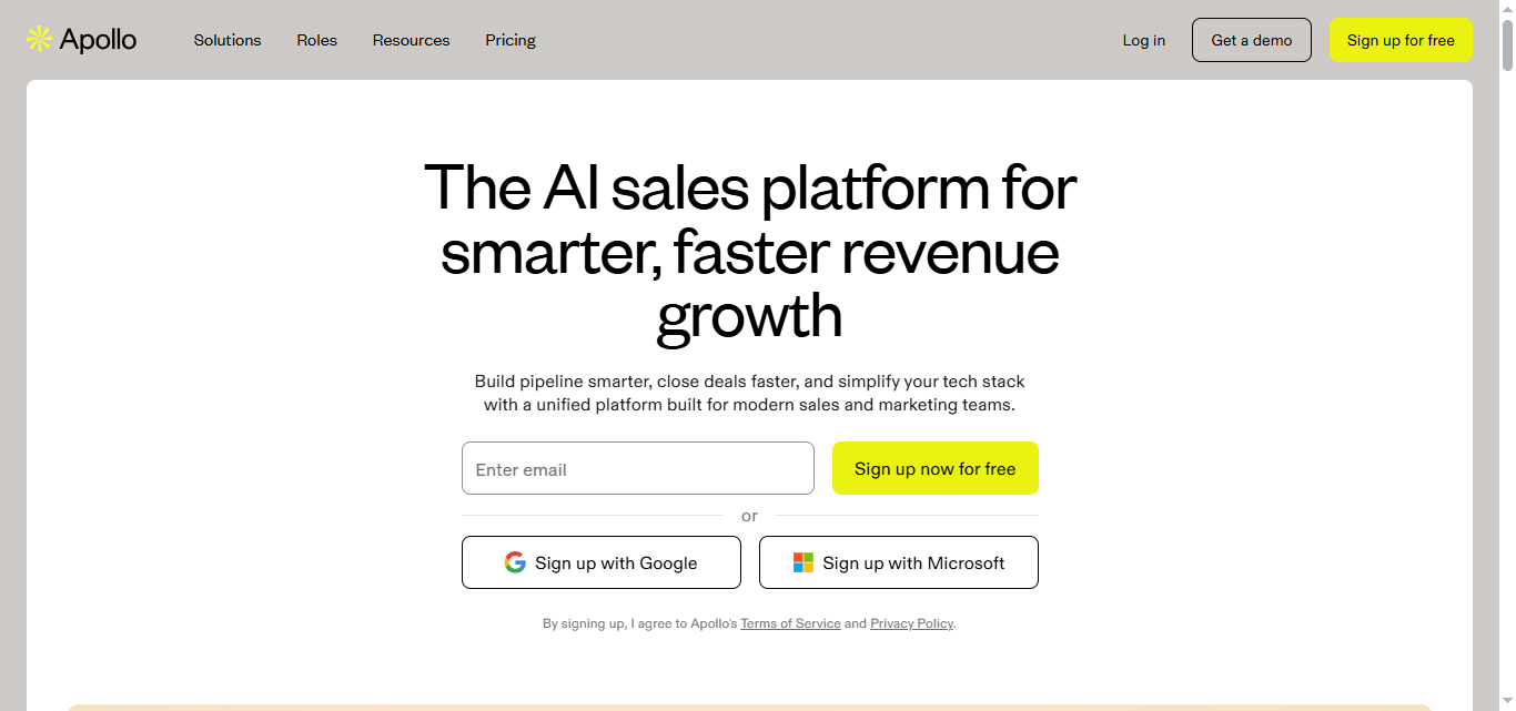 Apollo homepage image