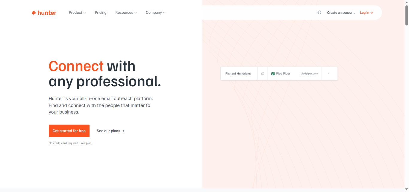 Email Finder: Find the verified email address of any professional.