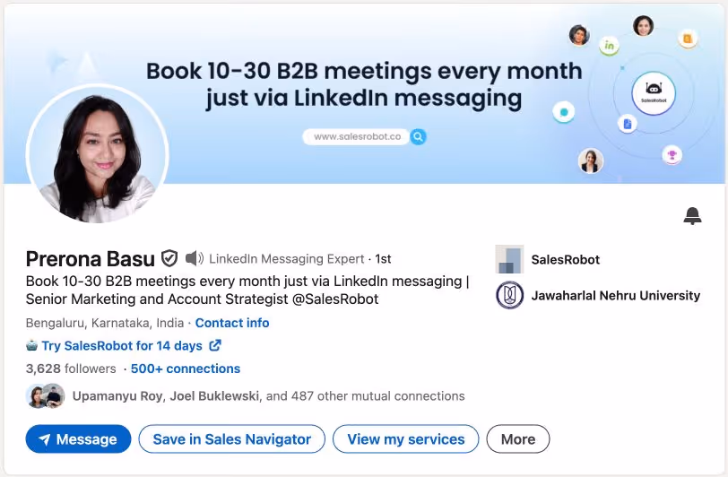 LinkedIn banner that clearly tells your story