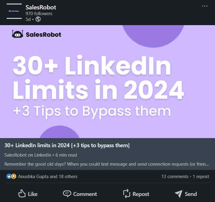 LinkedIn article
