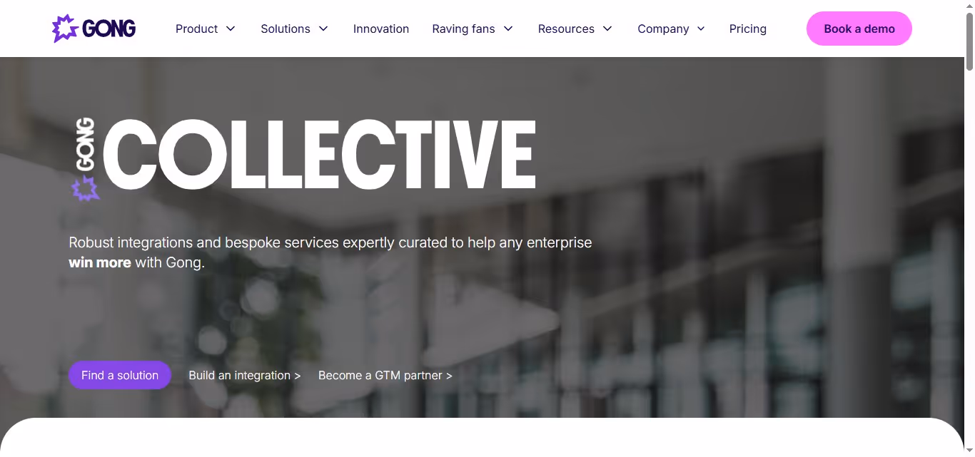 Gong Collective: Robust integrations and bespoke services expertly curated to help any enterprise win more with Gong