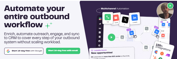 The all-in-one tool for effortless multichannel cold outreach.