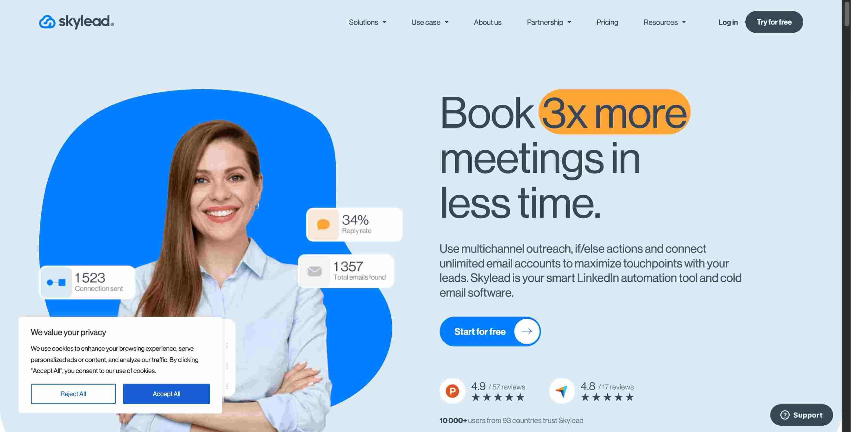 Skylead Homepage