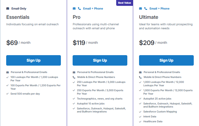 rocketreach pricing