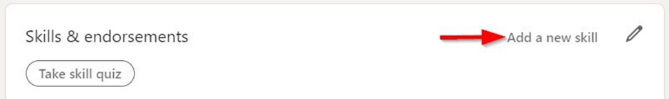 Skills and endorsements section on LinkedIn profile.