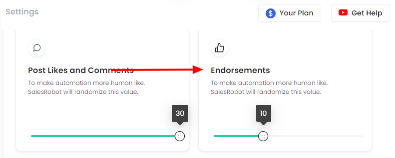 Automated endorsement option in SalesRobot