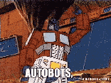 Optimus Prime says, "Autobots, roll out!"