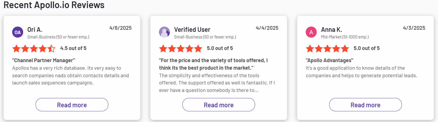 Apollo.io Reviews
