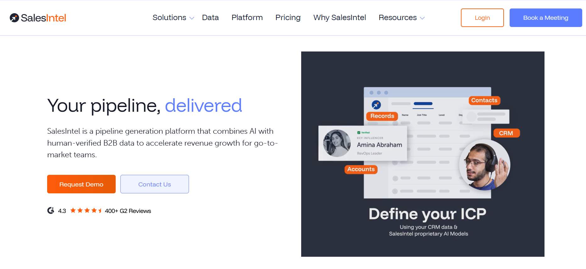 SalesIntel homepage