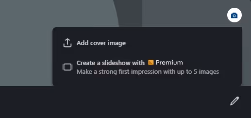 LinkedIn cover image options