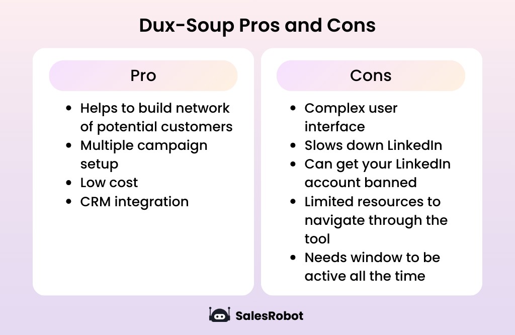 Dux-soup Pros and Cons