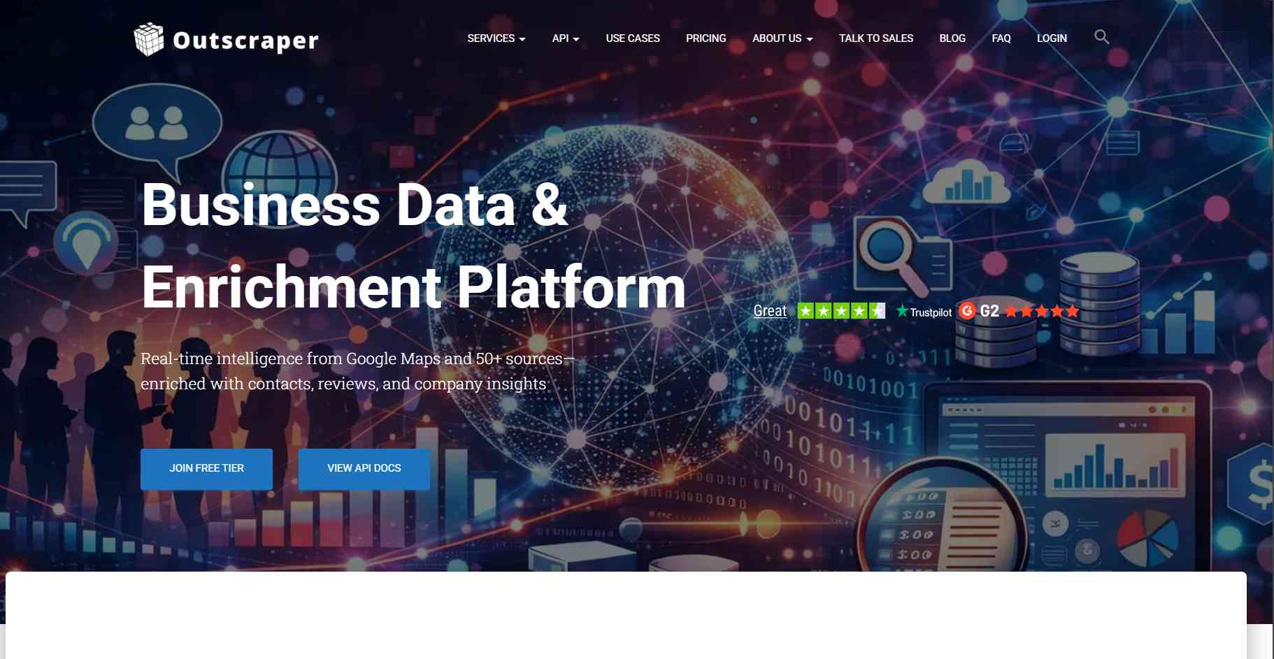 Outscraper homepage