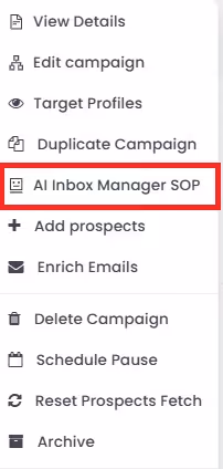 Generate SOP option