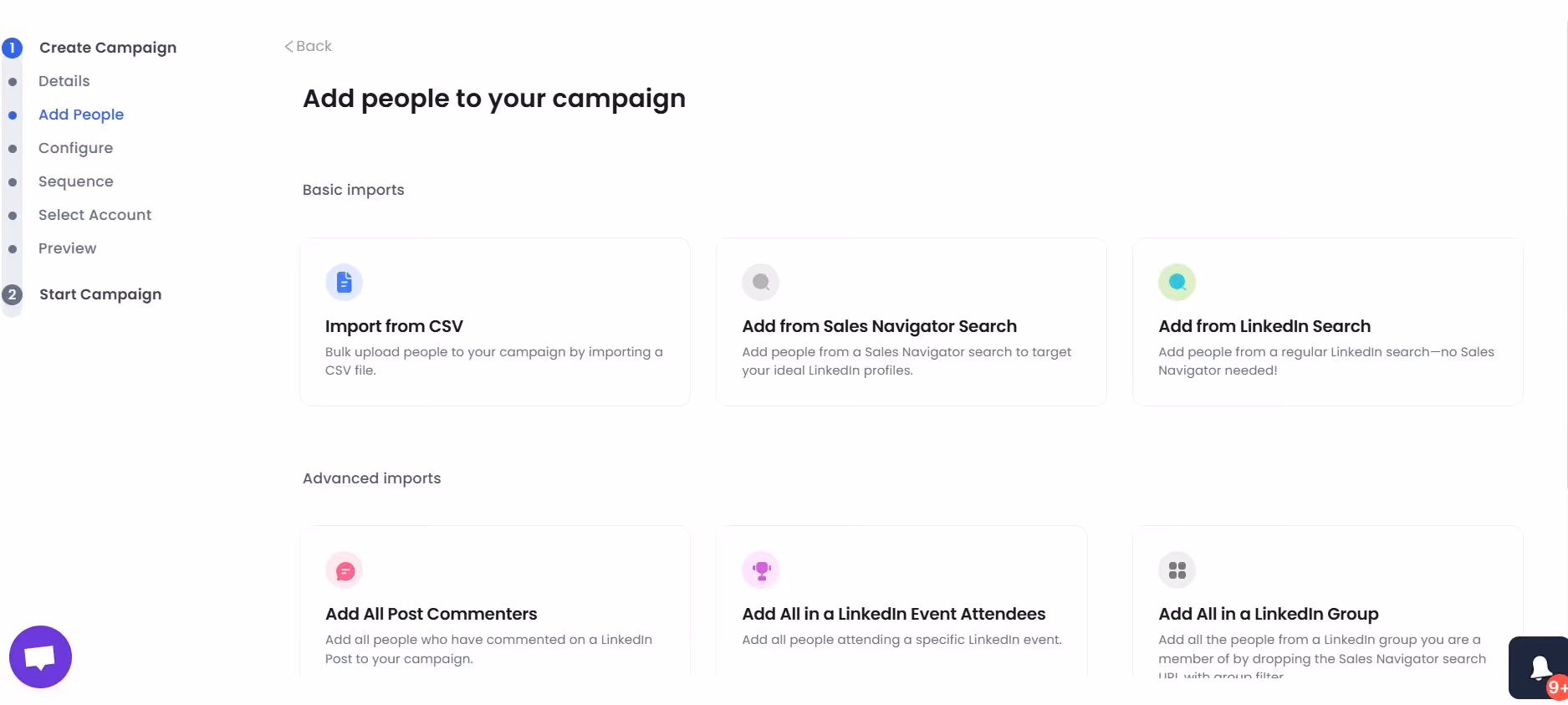Methods to add people to your campaign