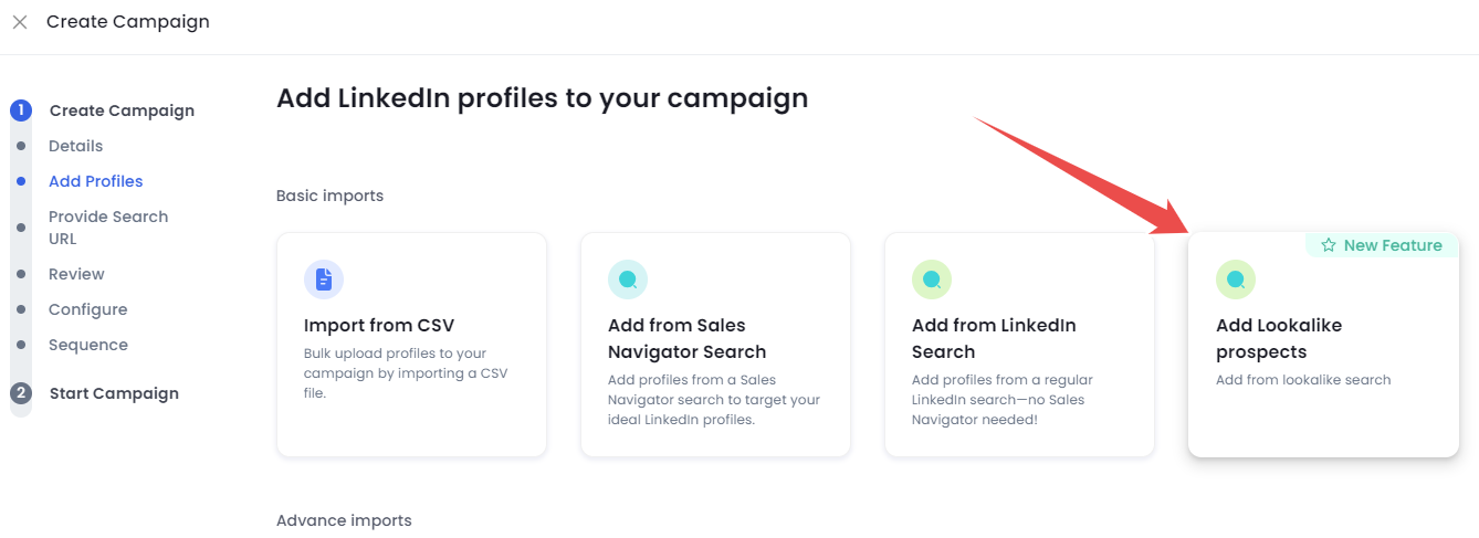 SalesRobot AI lookalike feature