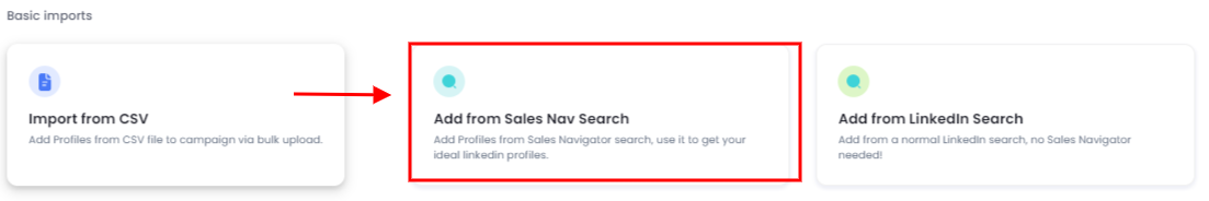 Sales Navigator import into SalesRobot