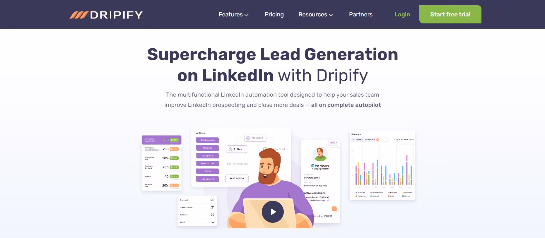 Dripify Homepage