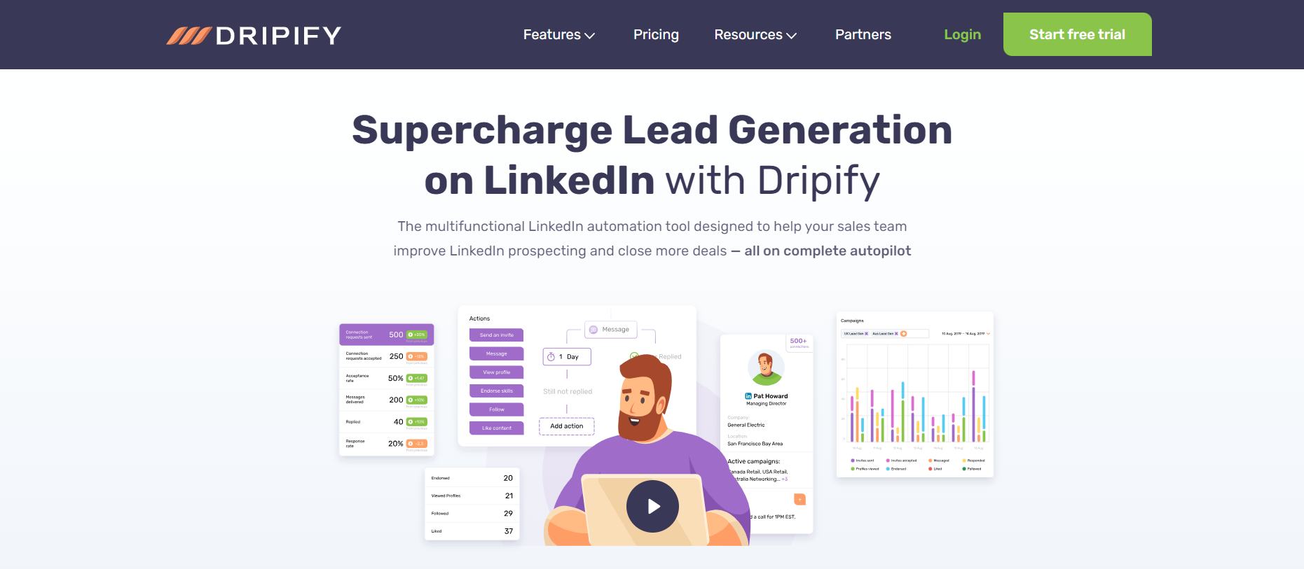 Dripify Homepage