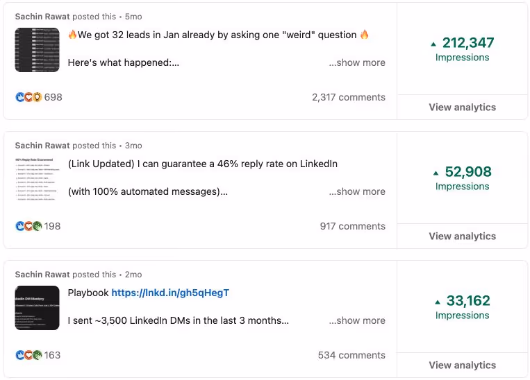 Quality posts