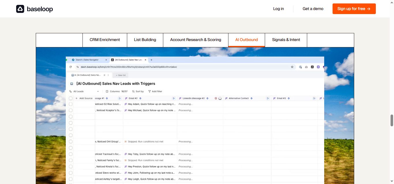 Pricing plans for Baseloop: Starter, Pro, and Scale.
