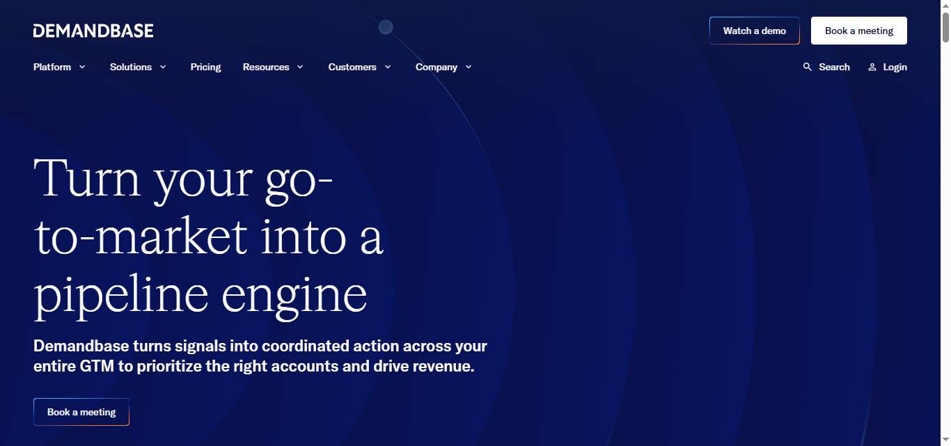 demandbase homepage