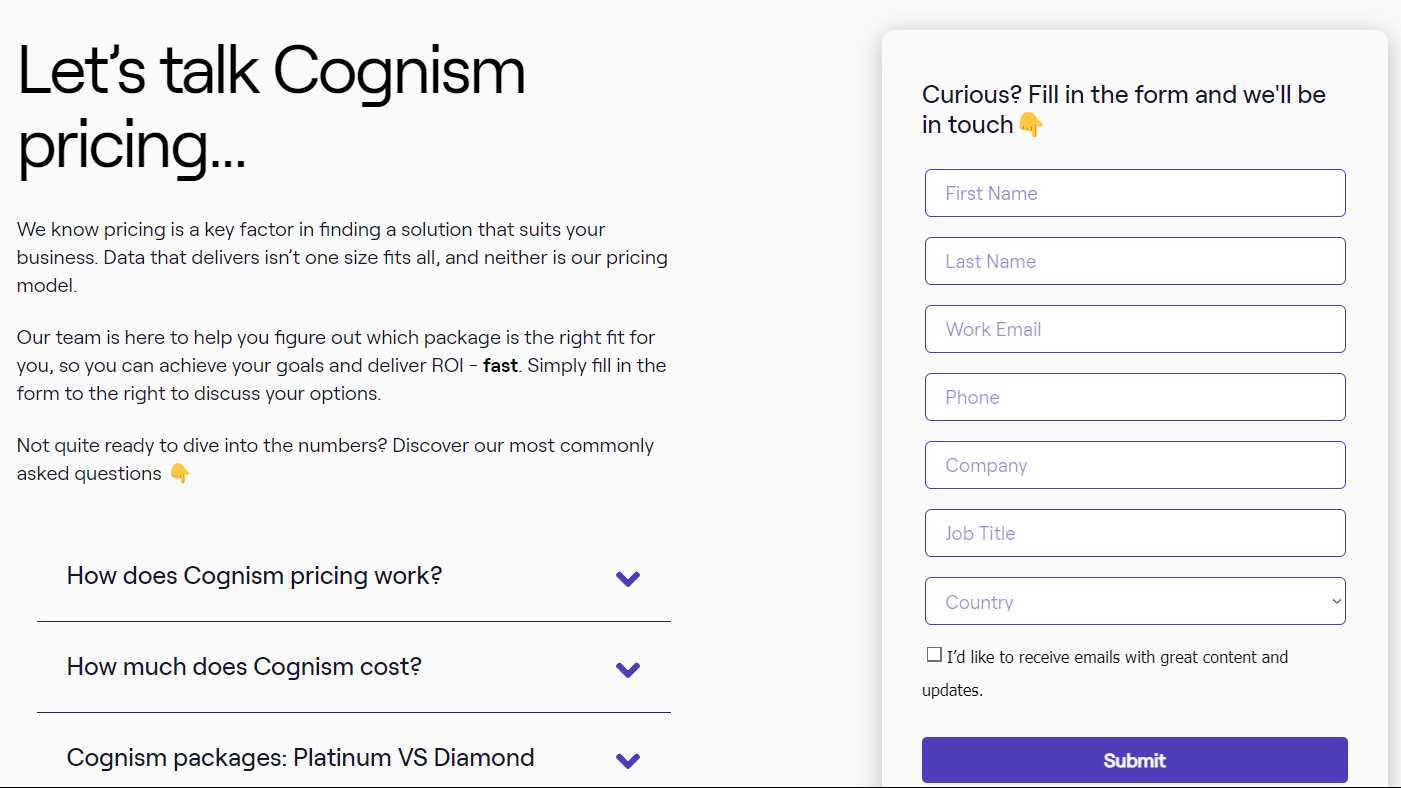 cognism pricing