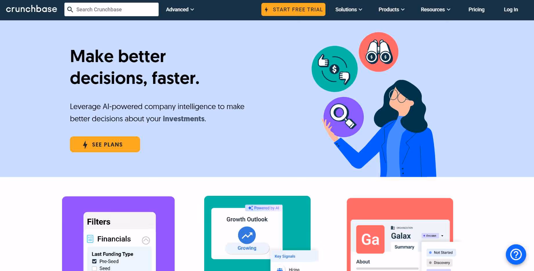 crunchbase homepage