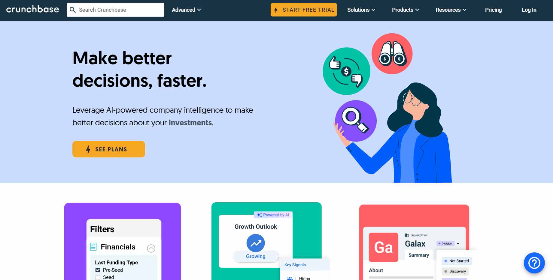 crunchbase homepage