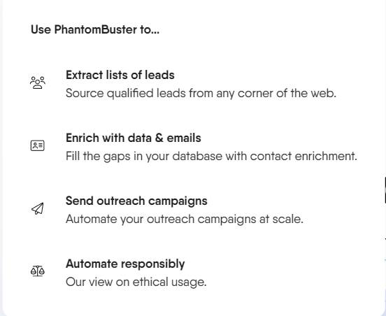 phantombuster features