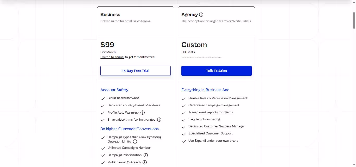 expandi pricing
