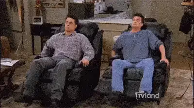chandler and joey reclining