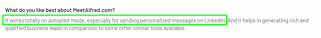 Customer review of Meet Alfred