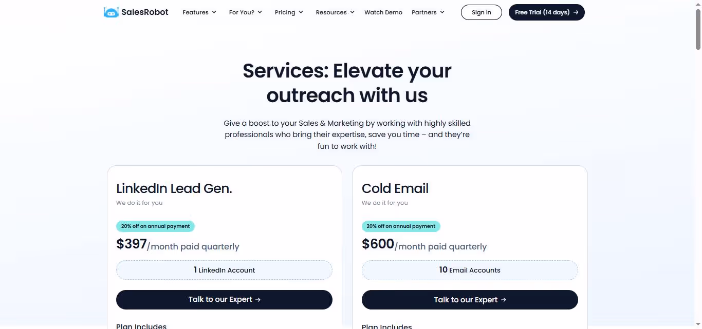 salesrobot services
