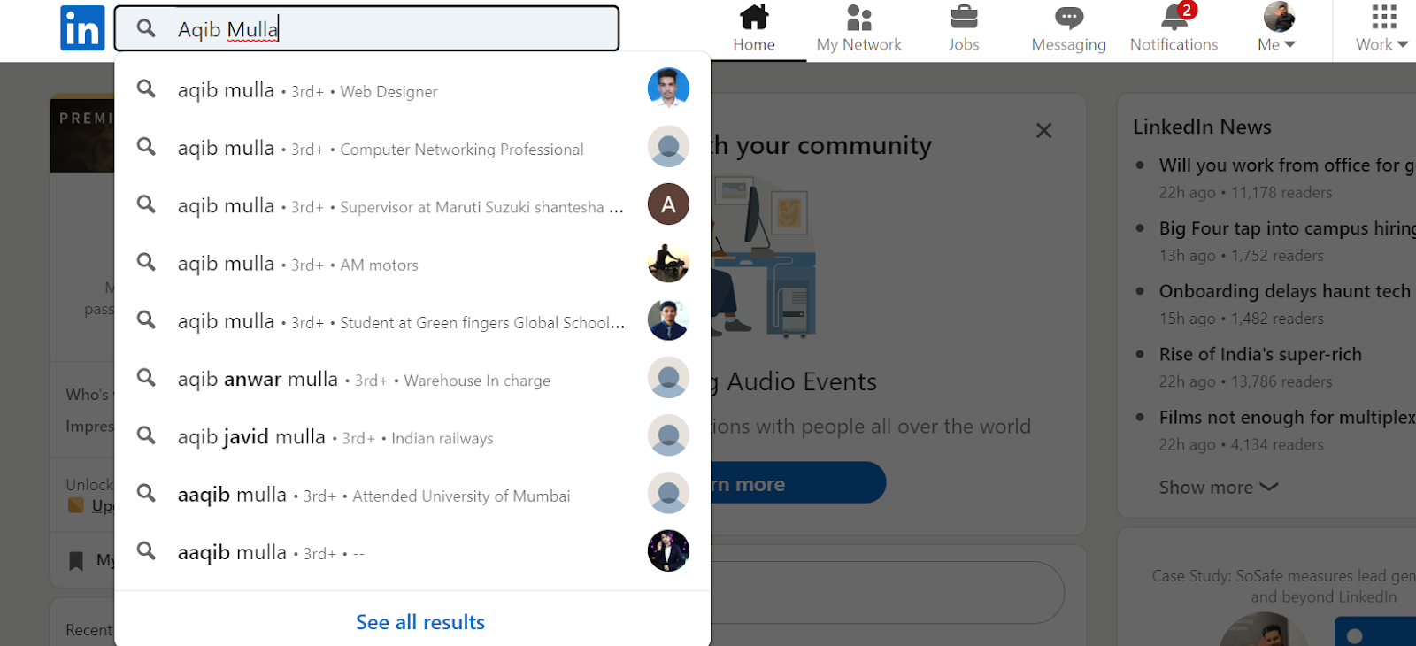 how to target a specific audience via linkedin events