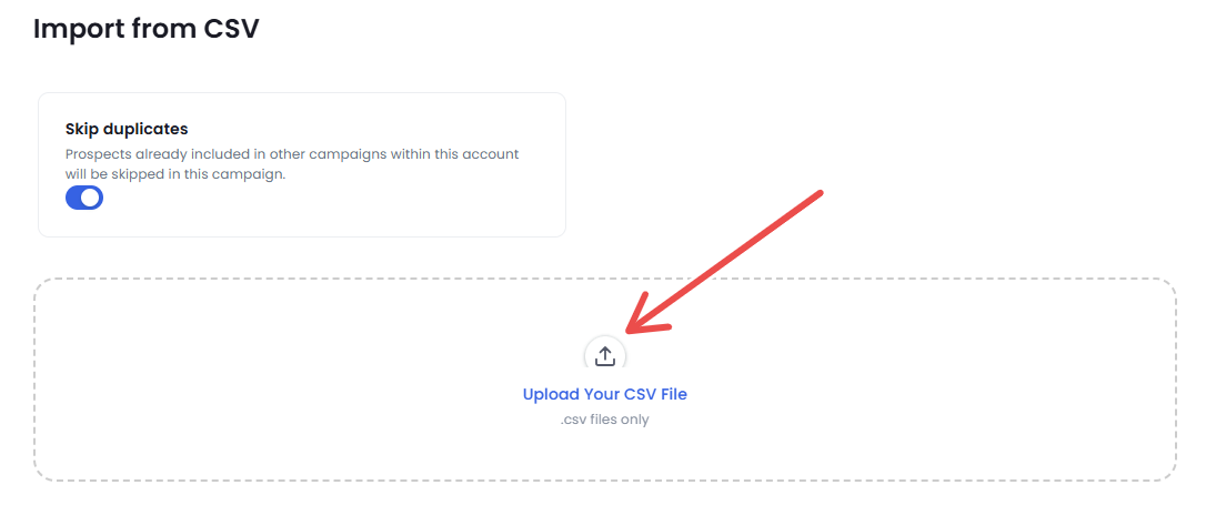 Import CSV file