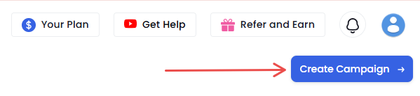 Create campaign button SalesRobot