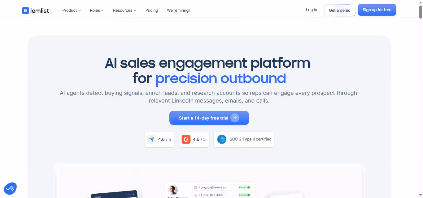 Lemlist's cold outreach tool helps you reach inboxes and get replies.