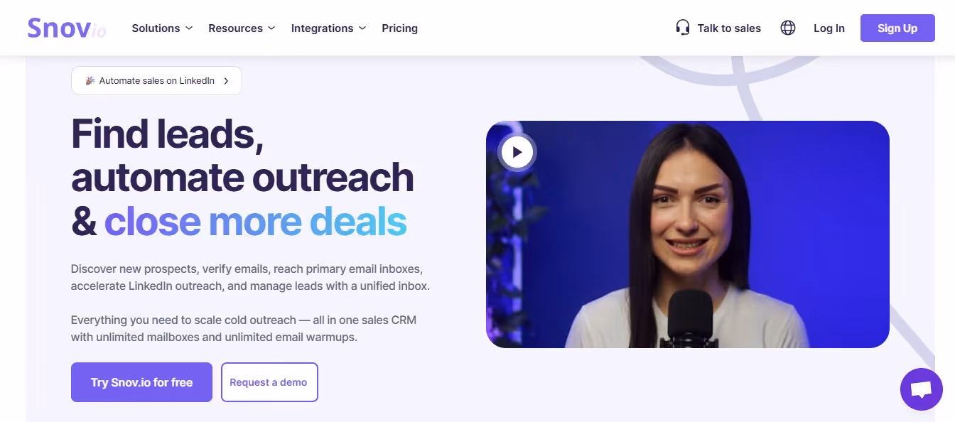 Snov.io sales engagement automation platform.