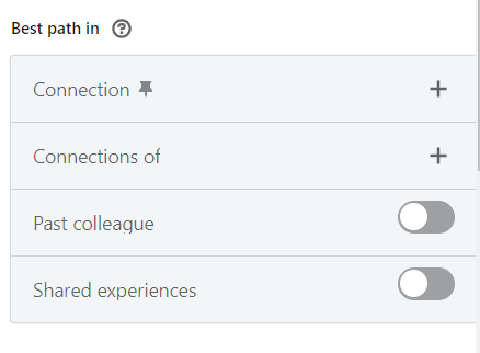 LinkedIn Sales Navigator Best Path In filters