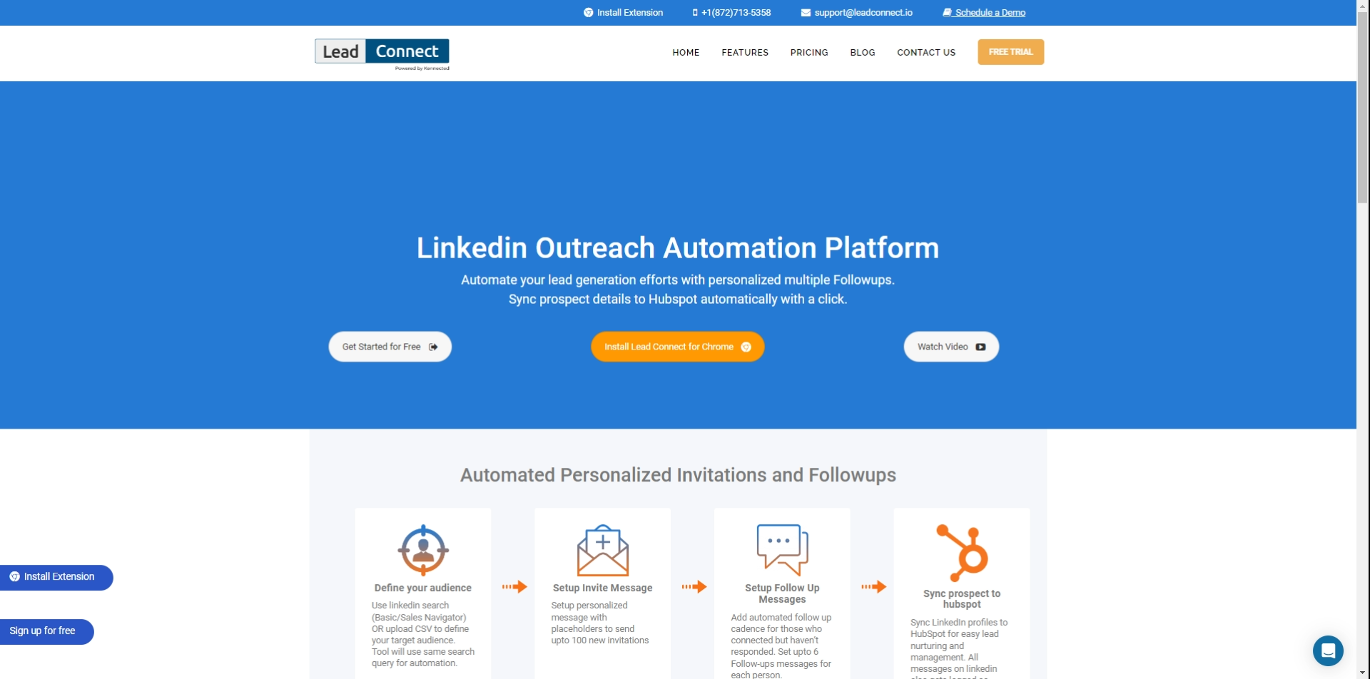 Lead Connect Homepage